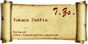 Tukacs Zsófia névjegykártya