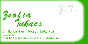 zsofia tukacs business card